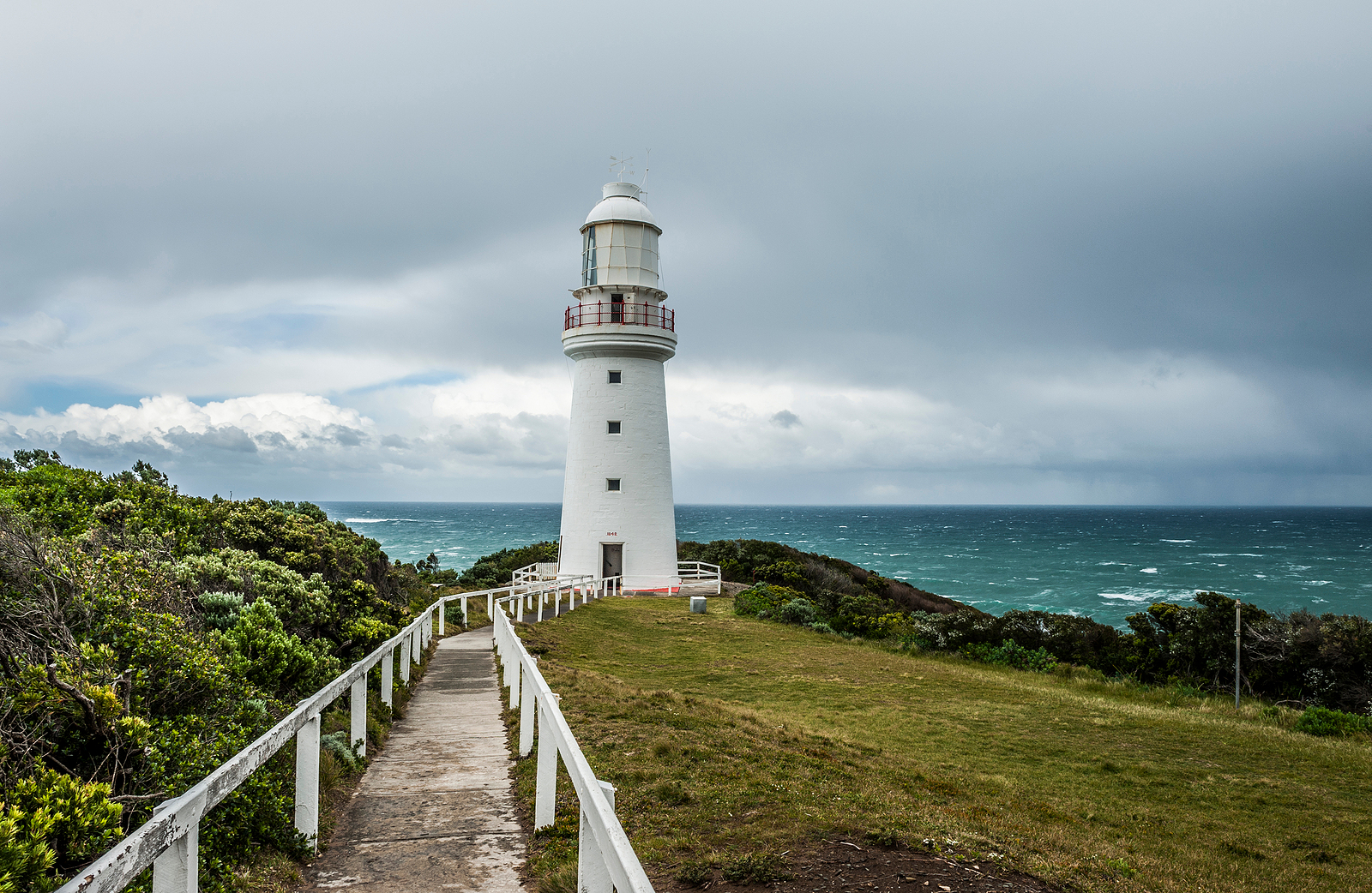 Famous Cape Otway Lightstation near the Great Ocean Road on sout