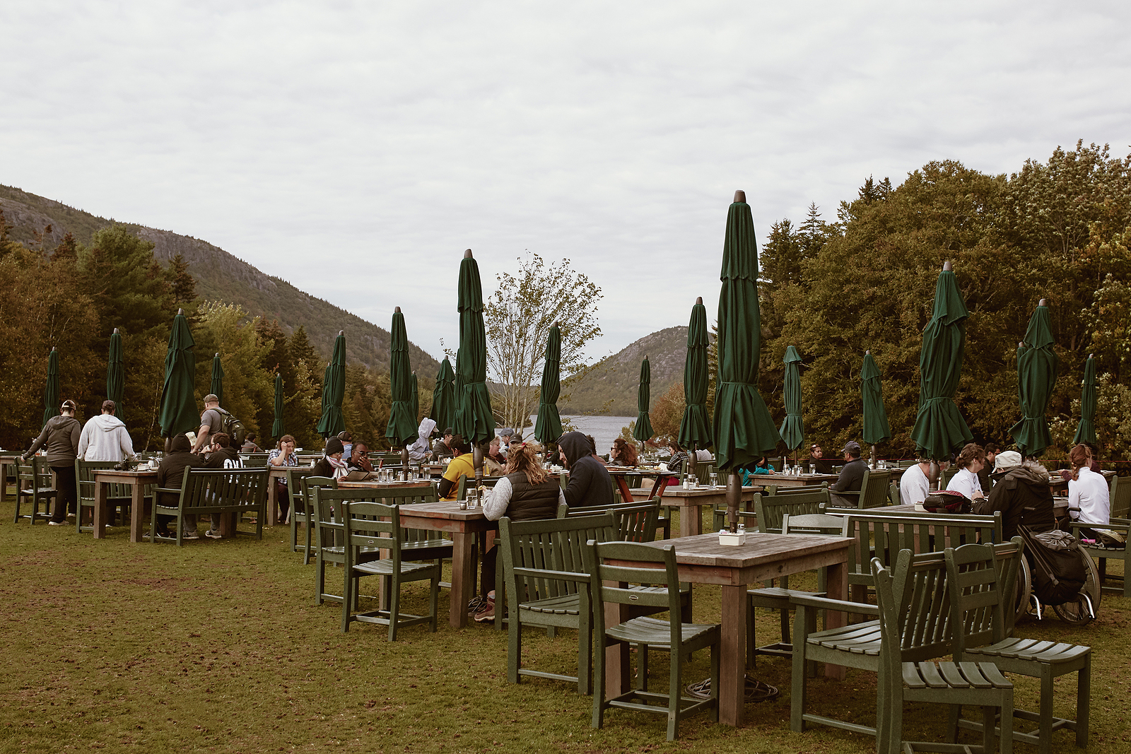 Mount Desert Island, Maine - September 28th, 2019:  Tables And C