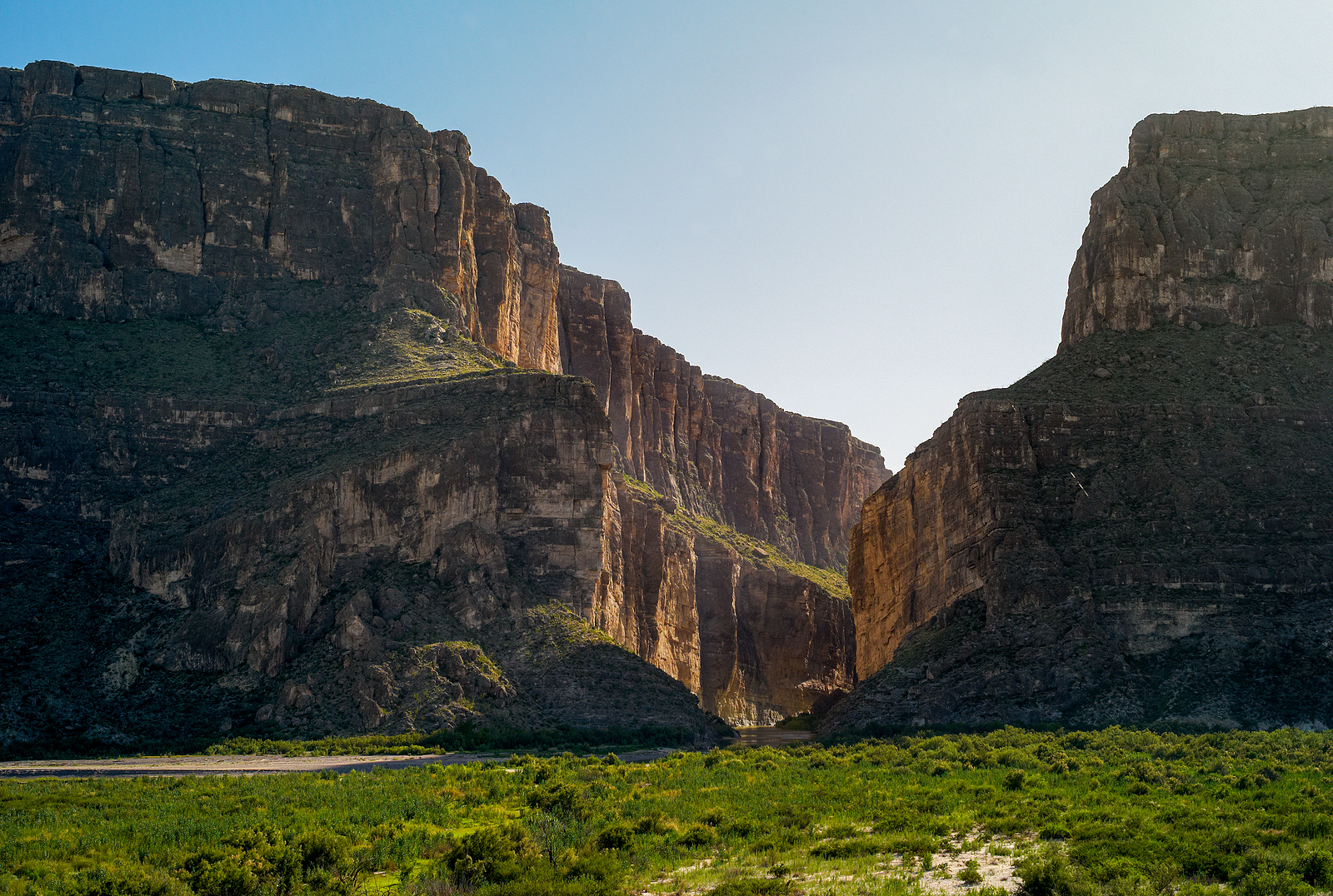 Santa Elena Canyon Overlook In Big Bend National Park, On The Bo