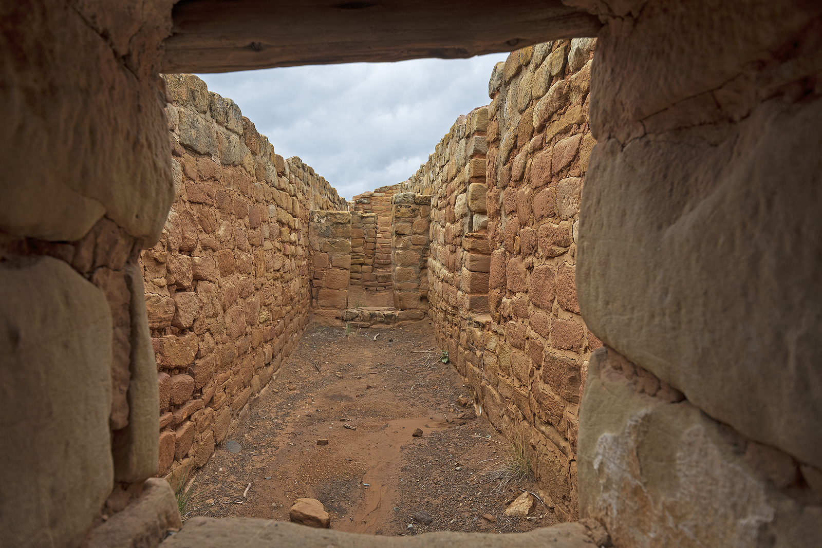 Looking into the Sun Temple in Mesa Verde National Park in Colorado