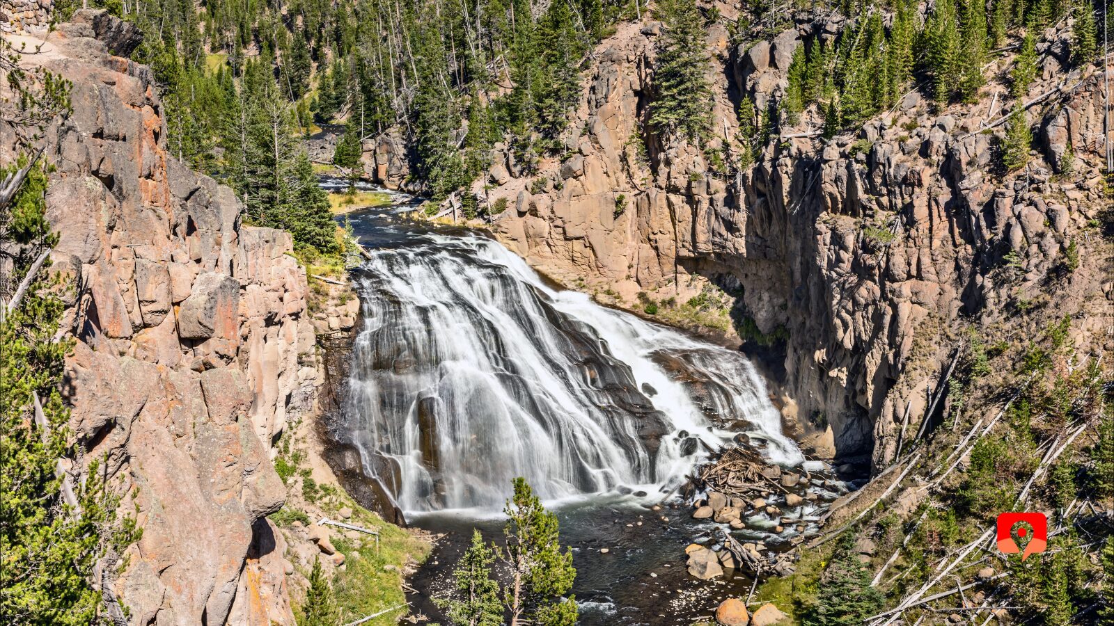 Cascade Falls Yellowstone National Park