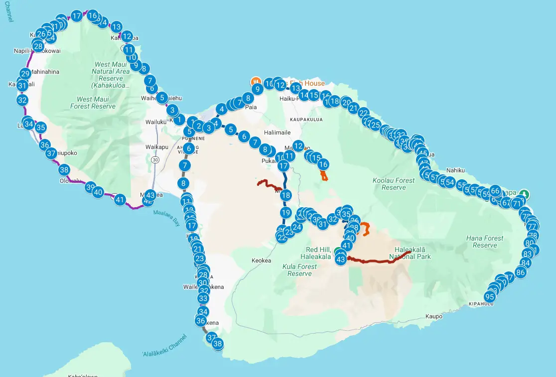 Action Tour Guide Maui Map